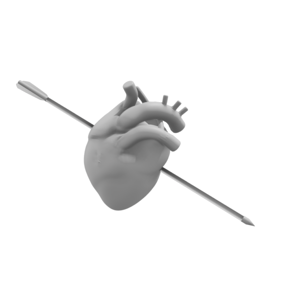 3D model srdce pro Den svatého Valentýna