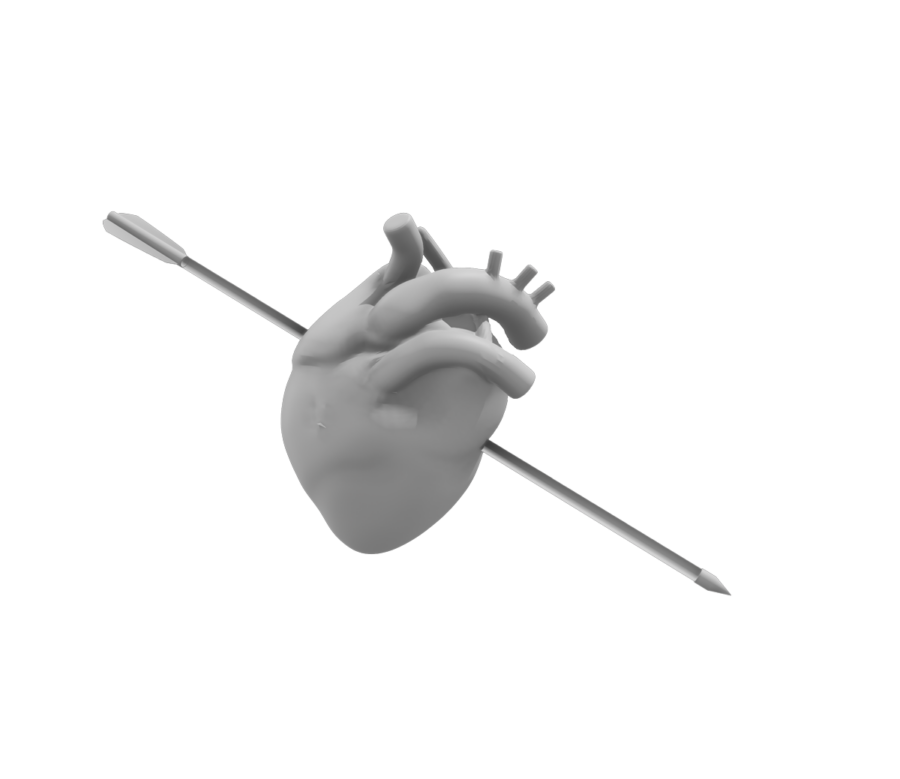 3D model srdce pro Den svatého Valentýna